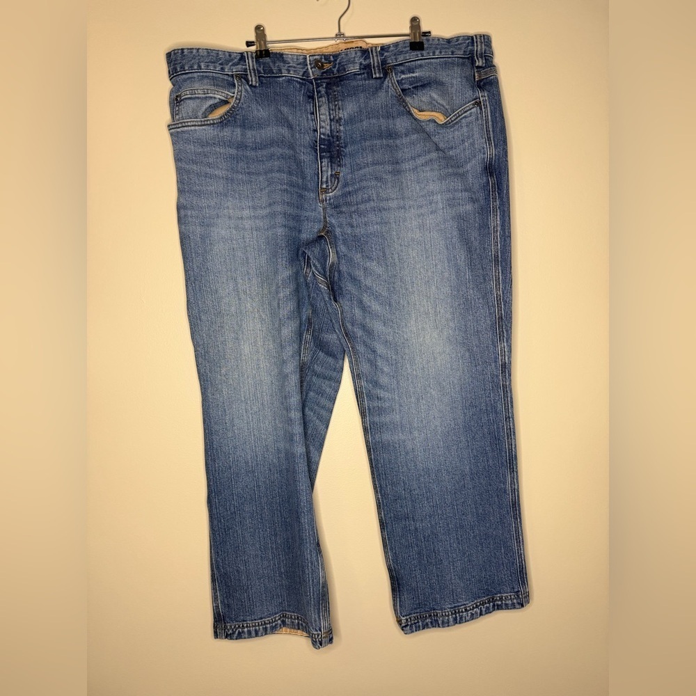 Men's Duluth 44x28 Relaxed Fit Blue Denim Jeans